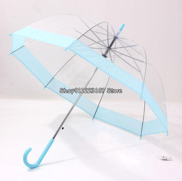 

umbrellas transparent long-handle rain umbrella ultra light women kids female