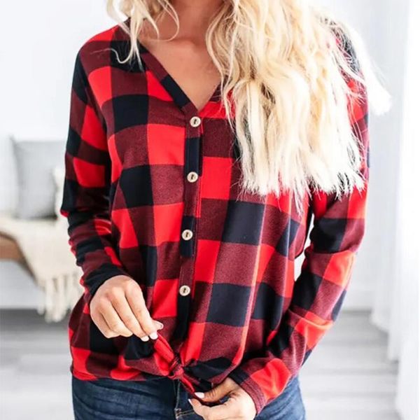 

women's t-shirt vintage plaid stripe long sleeve women t shirt autumn cotton oversize button female casual streetwear shirts 2021, White