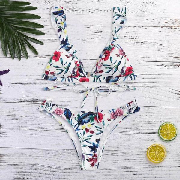 

swimsuit cover up women beach bikini high waist pushwomen's two piece print split beachwearc4 one-piece suits