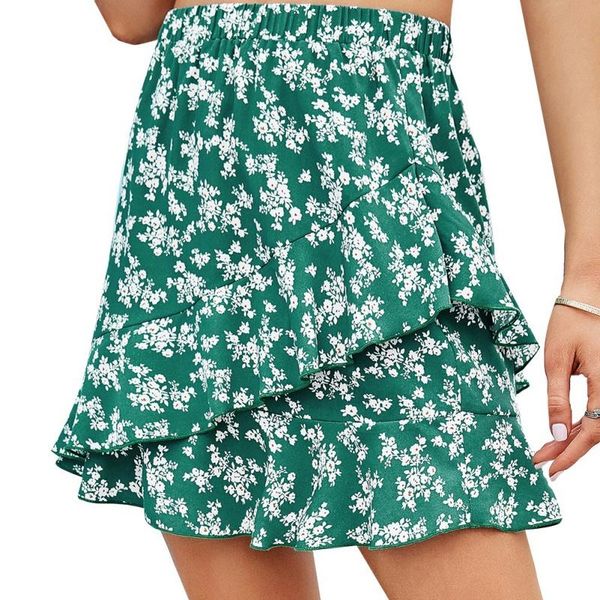 

skirts 212sb-jk8383 // summer crushed fish tail short skirt green hirkar, Black