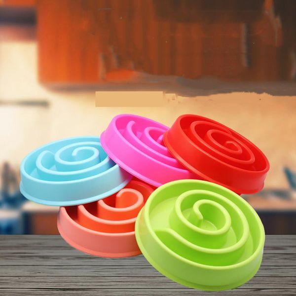 

pet learning bowl chokeproof dog basin slow practical supplies cat bowls & feeders