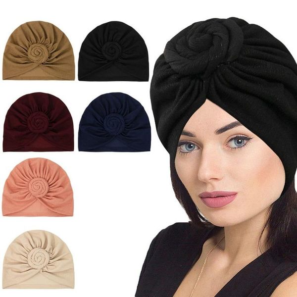 

beanie/skull caps hats europe and the united states headscarf cap ball vortex disk flower national wind baotou 521, Blue;gray