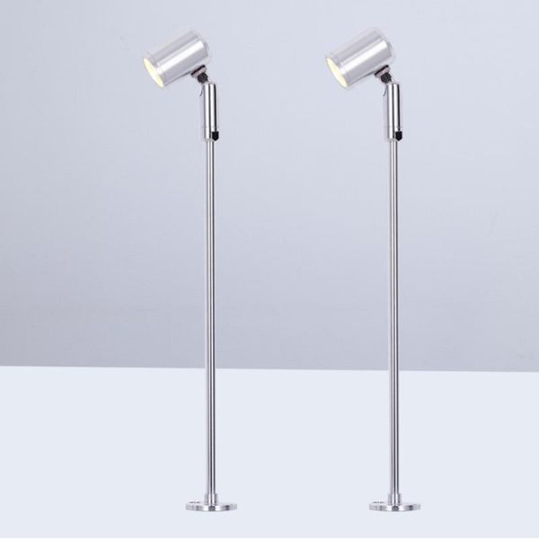 

2pcs/set led ac100v-265v 3w exhibition cabinet jewelry counter spotlight 215mm high warm white light(silver) spotlights