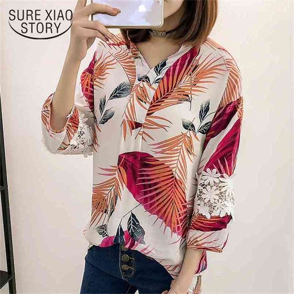 

spring summer holiday fashion women blouses shirts plus size lace hollow soft seaside long sleeve female blusas 0434 40 210506, White