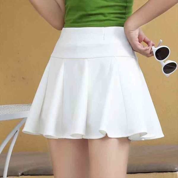 

leg length college style short women skirts kawaii korean summer pleated miniskirt japanese high waist elastic, Black