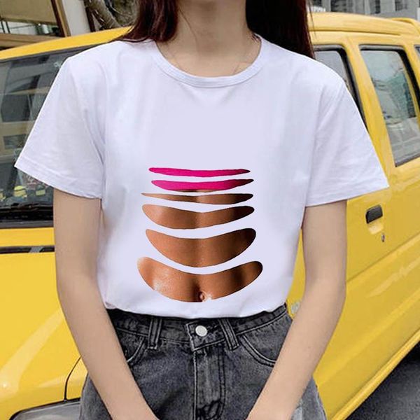 

women's t-shirt ladies summer printed t shirt women short sleeve o neck loose tshirt tee clothes casual hip hop, White
