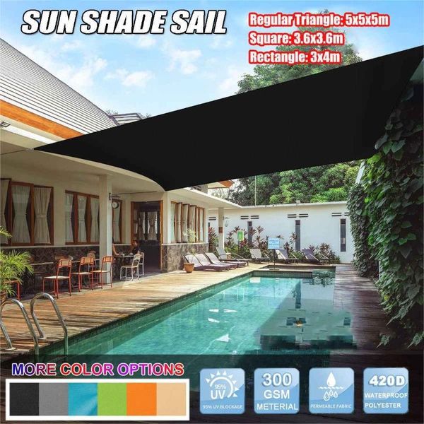 

tents and shelters 420d waterproof sun shelter sunshade protection outdoor canopy garden shade sail awning camping picnic tent