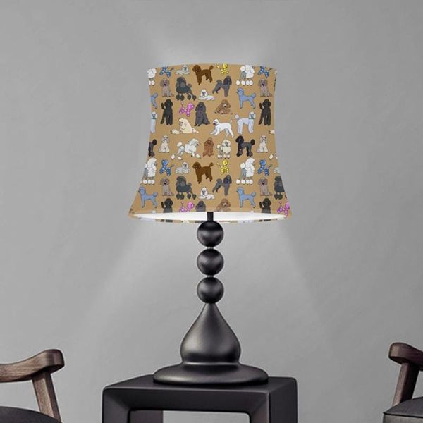 

lamp covers & shades cartoon poodle dog 3d printing lampshades cover for desk lamps cloth fabric table light shade home decoration