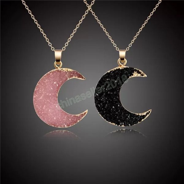 

fashion jewelry moon pendant necklace resin moons sweater necklaces, Silver