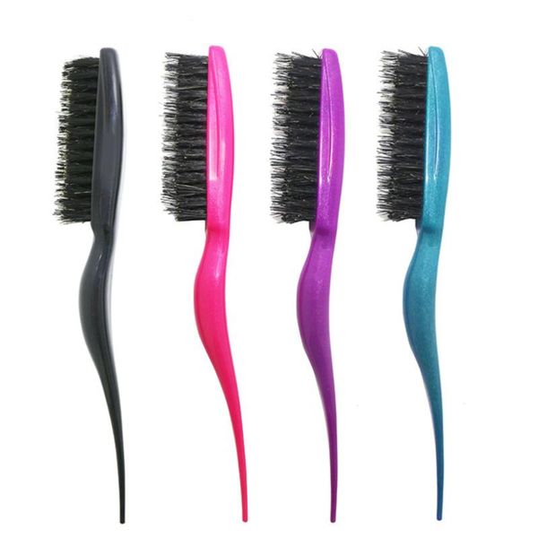 

hair brushes 4pcs boar brush salon comb teasing for (random color), Silver