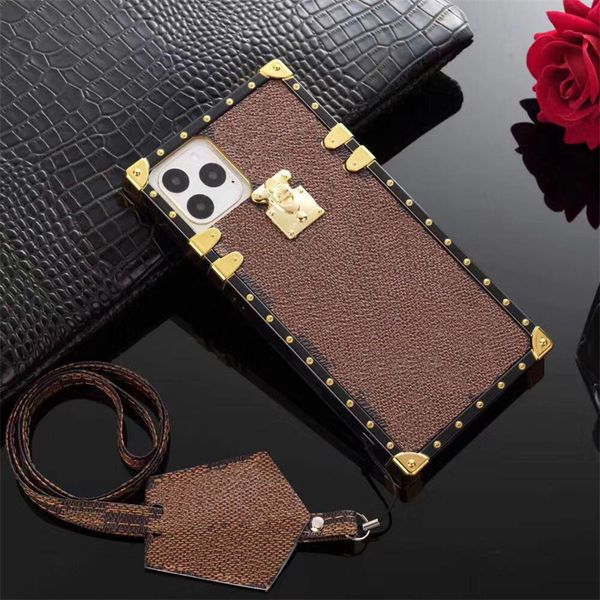 

fashion phone cases for samsung gaxlay s9 s10 s10e s20 ultra note 9 10 20 plus pu leather shell case with lanyard