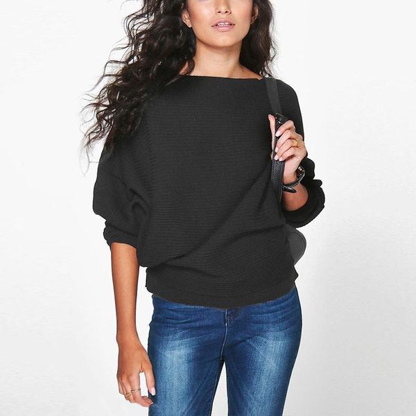 

women's sweaters women sweater pullover 2021 fashion batwing sleeve thin knitted female spring autumn casual knitwear, White;black
