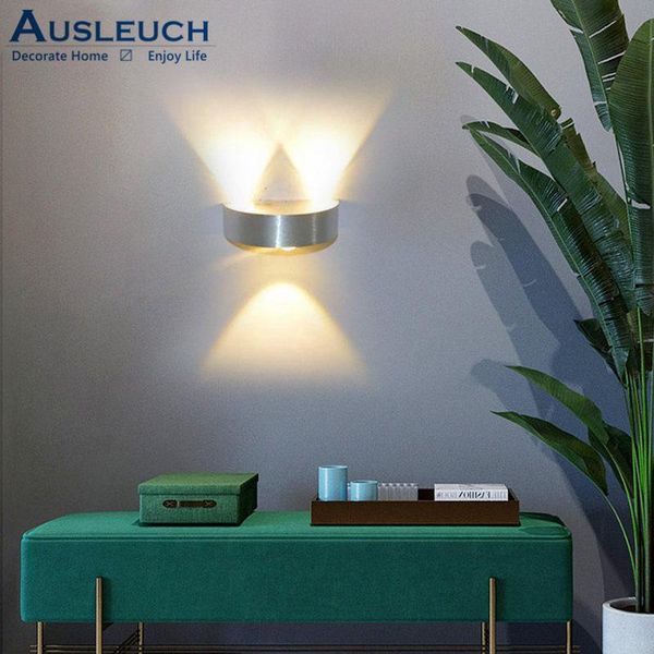 

creative semicircle wall light modern indoor bedside stair aisle hallway foyer decoration surface mount aluminum lamp