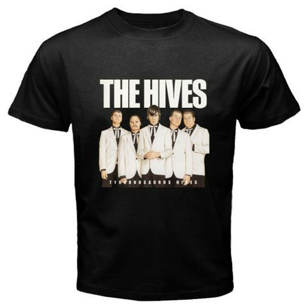 

new the hives tyrannosaurus hives logo men's black t-shirt size s-3xl, White;black