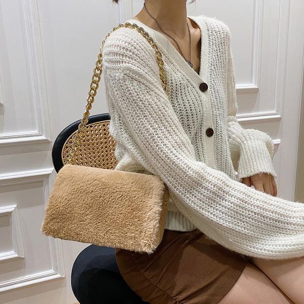 

shoulder bags cute plush autumn/winter trendy women's fashion