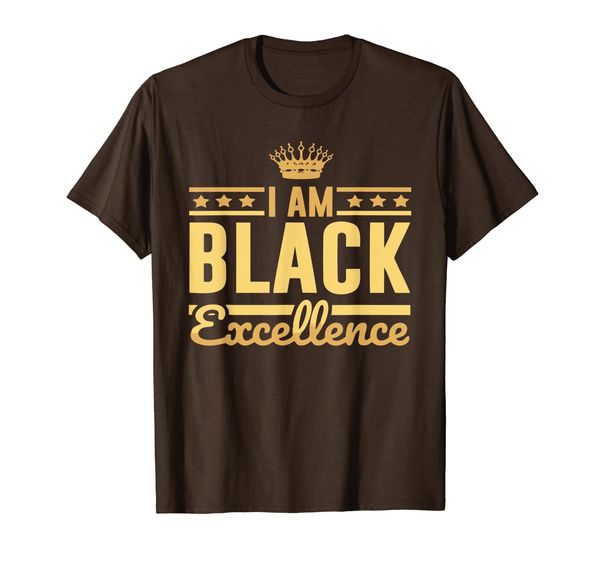 

i am black excellence proud african american history t-shirt, White;black