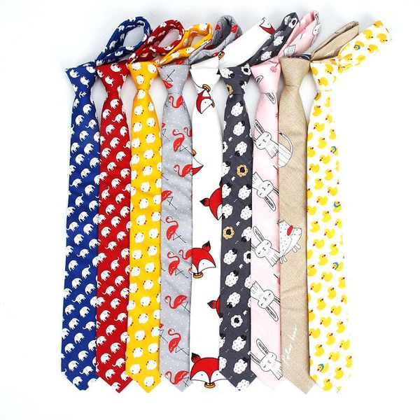 

neck ties cute cartoon printed fish animals 6cm tie 100% cotton women men dress wedding butterfly gift necktie cravat accessory, Blue;purple