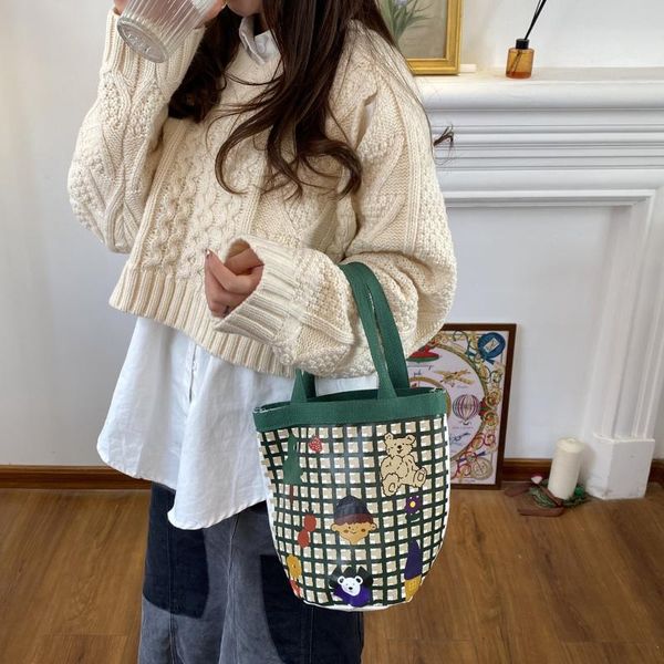 

evening bags whole sale high qaulity canvas ladies round bucket bag luxury handbag women brand designer shoulder crossbody purse