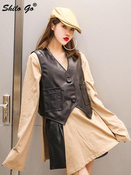 

women's leather & faux b, Black