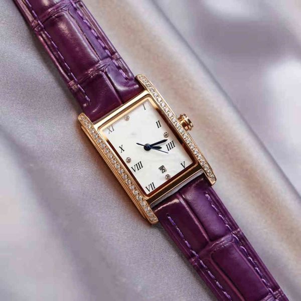 

designer luxury women's watch rectangular female fashion trend retro atmosphere ladies belt, Slivery;golden