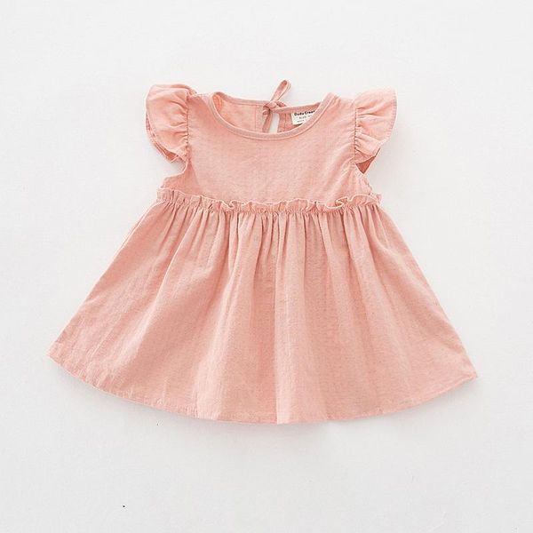 

girls flying sleeve doll shirt baby waist pleated sleeveless cotton children's clothing shirts, White;black