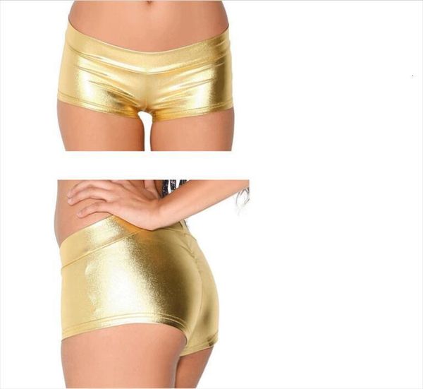 

sales shiny pants womens shorts elastic faux leather, White;black