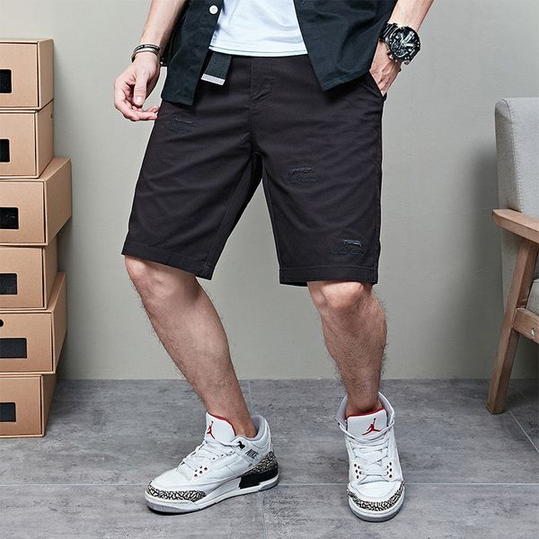 

men's pants 2021 summer wear loose casual tooling shorts multi poet pant, Black