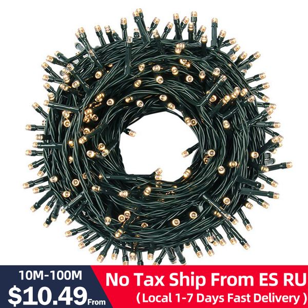 

100m 50m 30m 10m ed fairy garand string ights outdoor waterproof ighting for christmas trees xmas party wedding decoration