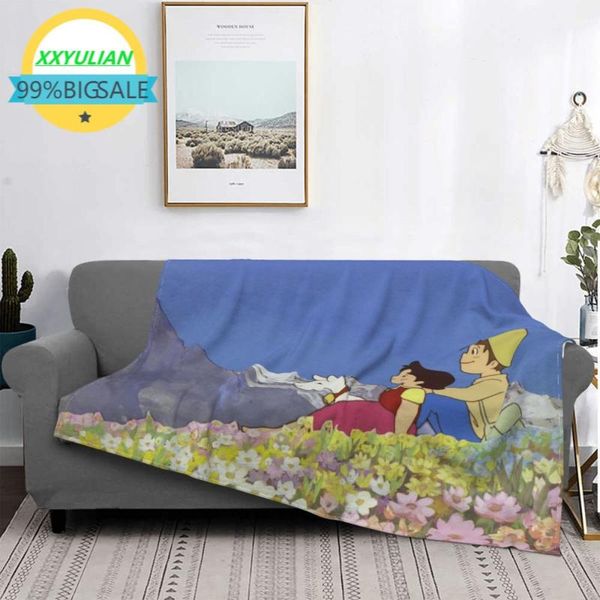 

blankets heidi crtoon blnket fleece print nime multi-function lightweight thin throw blnkets for bed cr bedspred blanket