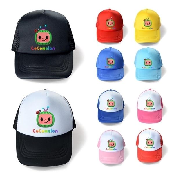 

tiktok kids designers mesh ball hat cocomelon jj baseball caps sports snapback adjustable summer cartoon visor boys girls beach casual
