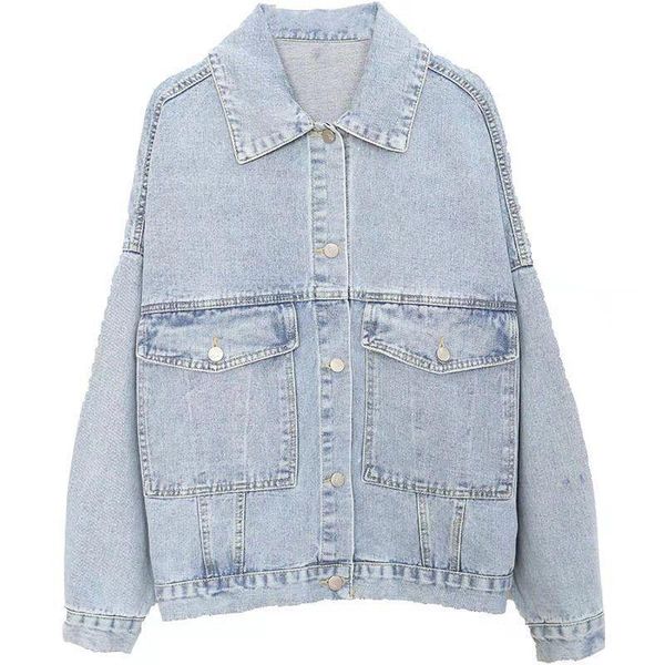 

women's jackets jean jacket female in the spring and autumn 2021 dress salt is a small fry street agitation, Black;brown