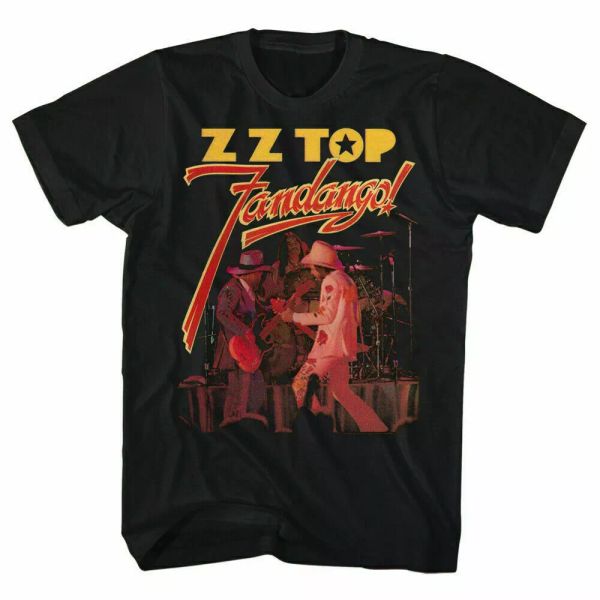 

ZZ Top Fandango T Shirt Mens Licensed Rock N Roll Music Band Tee Retro New Black, White;black