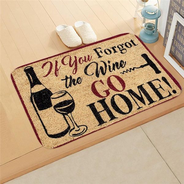 

flannel door retro mat letter word pattern floor carpet outdoor bathroom anti-slip kitchen carpets