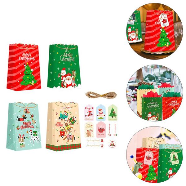 

gift wrap 1 set decorative christmas packing pouch paper bag
