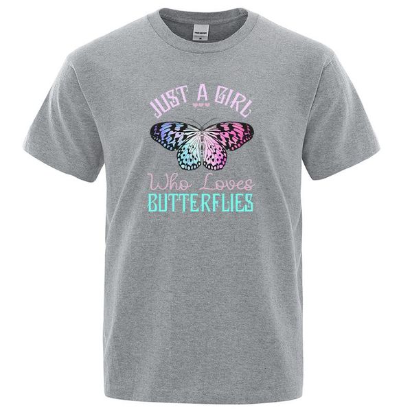 

men's t-shirts just a girl beautiful butterfly print t shirt man hip hop casual tshirt fashion s-xxxl tee shirts creative loose for men, White;black