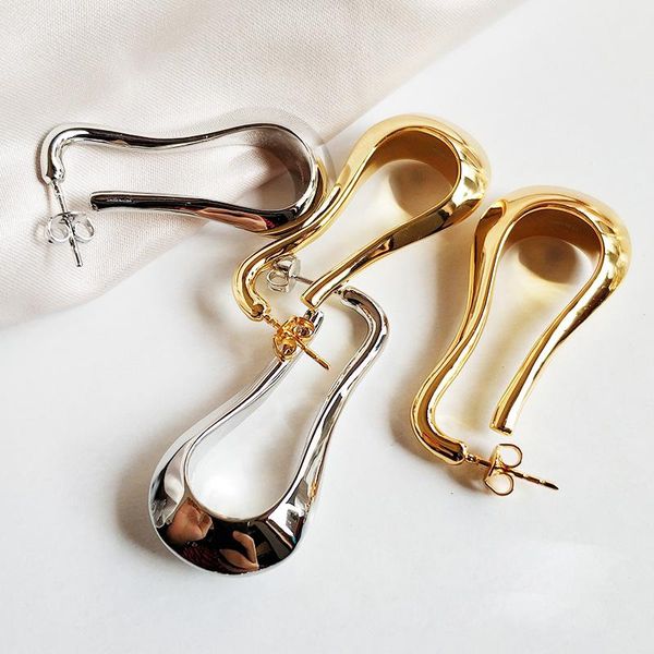 

dangle & chandelier srcoi irregular drop circle earrings simple thin open hoop gold silver color round long eararings women party je