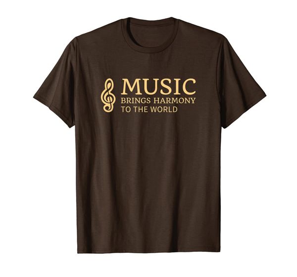 

music musician | brings harmony to the world matching t-shirt, White;black