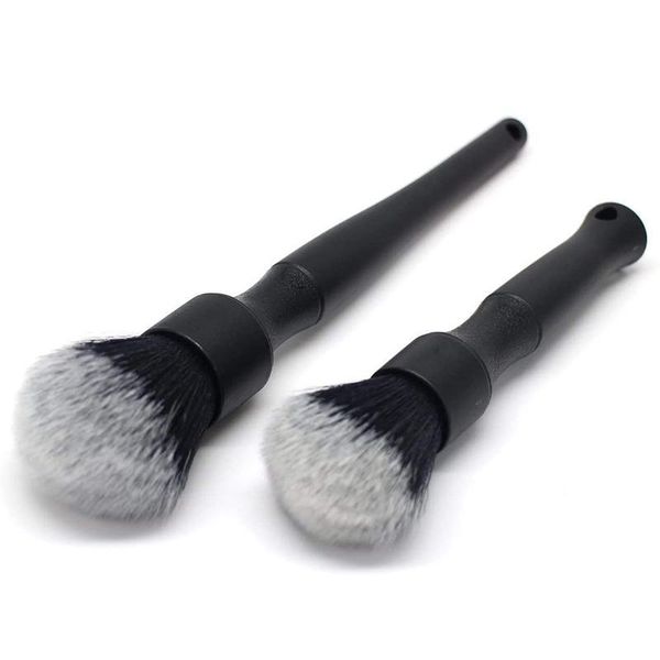 

car sponge detailing brush set long handle curved silk fiber bristles soft brushes for vehicle cleaning cleanner maintenance