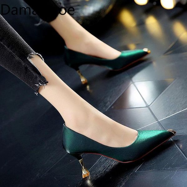 

dress shoes high heels for women's fashionable 2021 spring french painted rhinestone quality stiletto low-cut, Black
