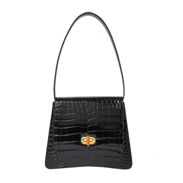 

evening bags 2021 genuine leather crocodile pattern shoulder bag for women ladies retro armpit small square fashion simple versatile