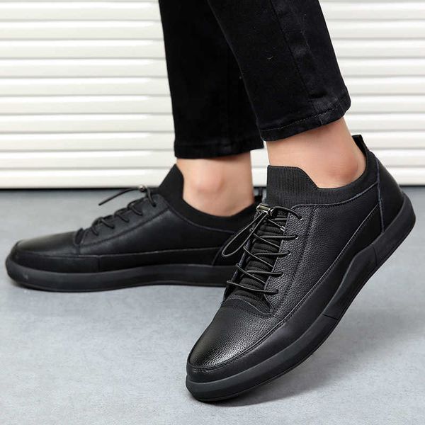 

2021 spring british leather sho men's casual korean board versatile breathable