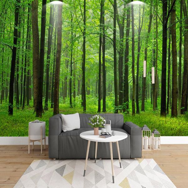 

wallpapers custom po wallpaper 3d green forest classic nature landscape murals living room tv sofa bedroom home decor wall paper for 3 d