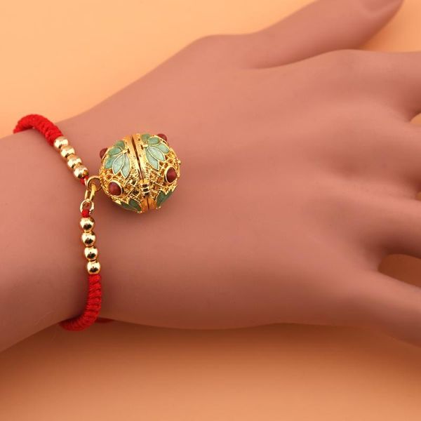 

bangle red braided rope golden pendant bracelet fashion collocation jewelry essential oil diffuser women perfume, Black