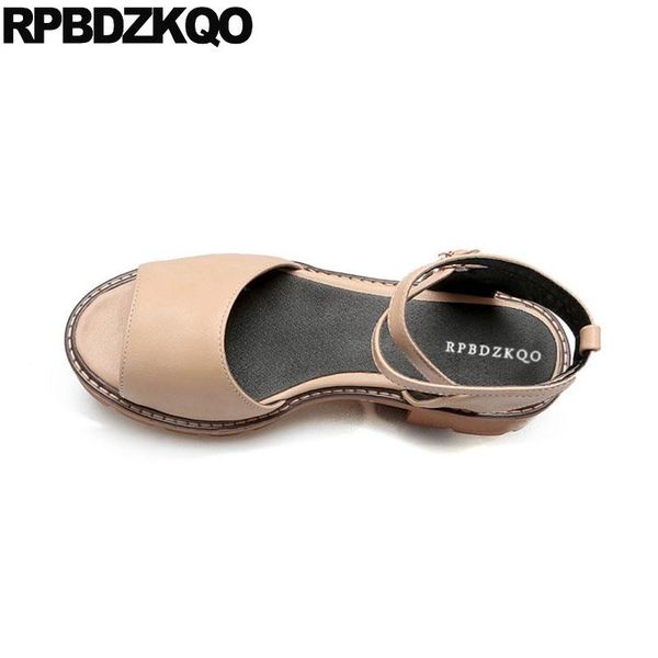 

dress shoes designer ladies strap 11 fashion korean women sandals 2021 summer elegant thick chunky plus size square open toe, Black