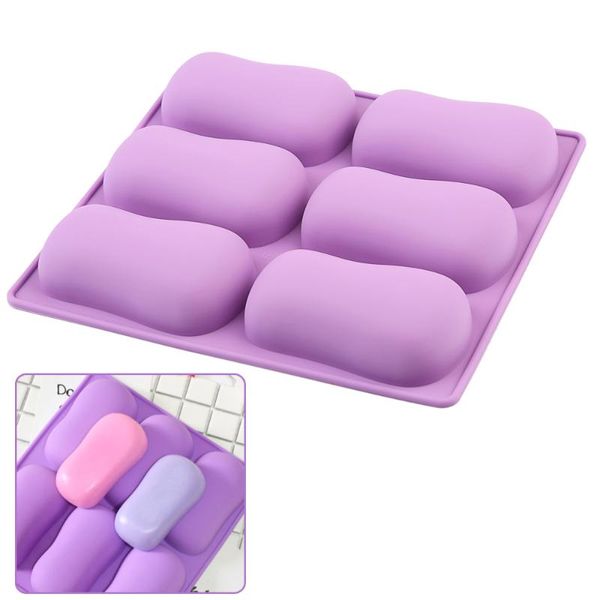 

craft tools handmade soap silicone mold six oval molds cake classic 3d diy for