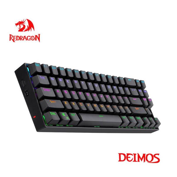 

redragon deimos rgb usb mechanical gaming keyboard 2.4g wireless red switch 70 keys for computer pc russian us k599 krs keyboards