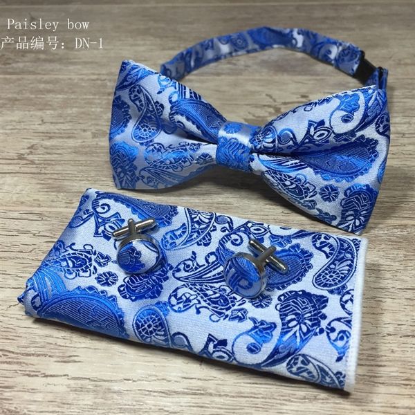 

3QH shegzhou ties ew formal paisl decorative shegzhou bow tie me's men'sformal paisley cashew wedding bridegroom bow, Black;gray