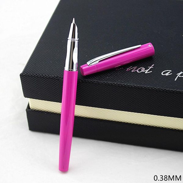 

colors yongshen metal fountain pen with silver clip school office stationery luxury ef nib writing ink pens gift
