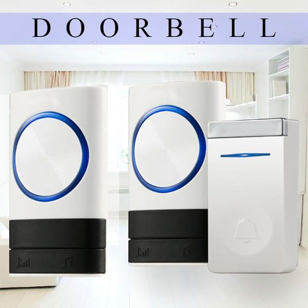 

doorbells led light 52 songs with button -no need battery wireless doorbell self power generation home security smart chimes door bell