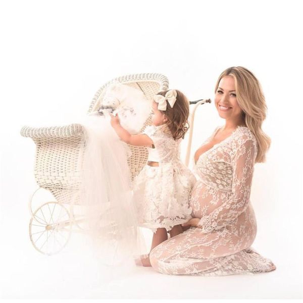 

dress lace maternity long skirt fancy po shoot pography props dresses, White